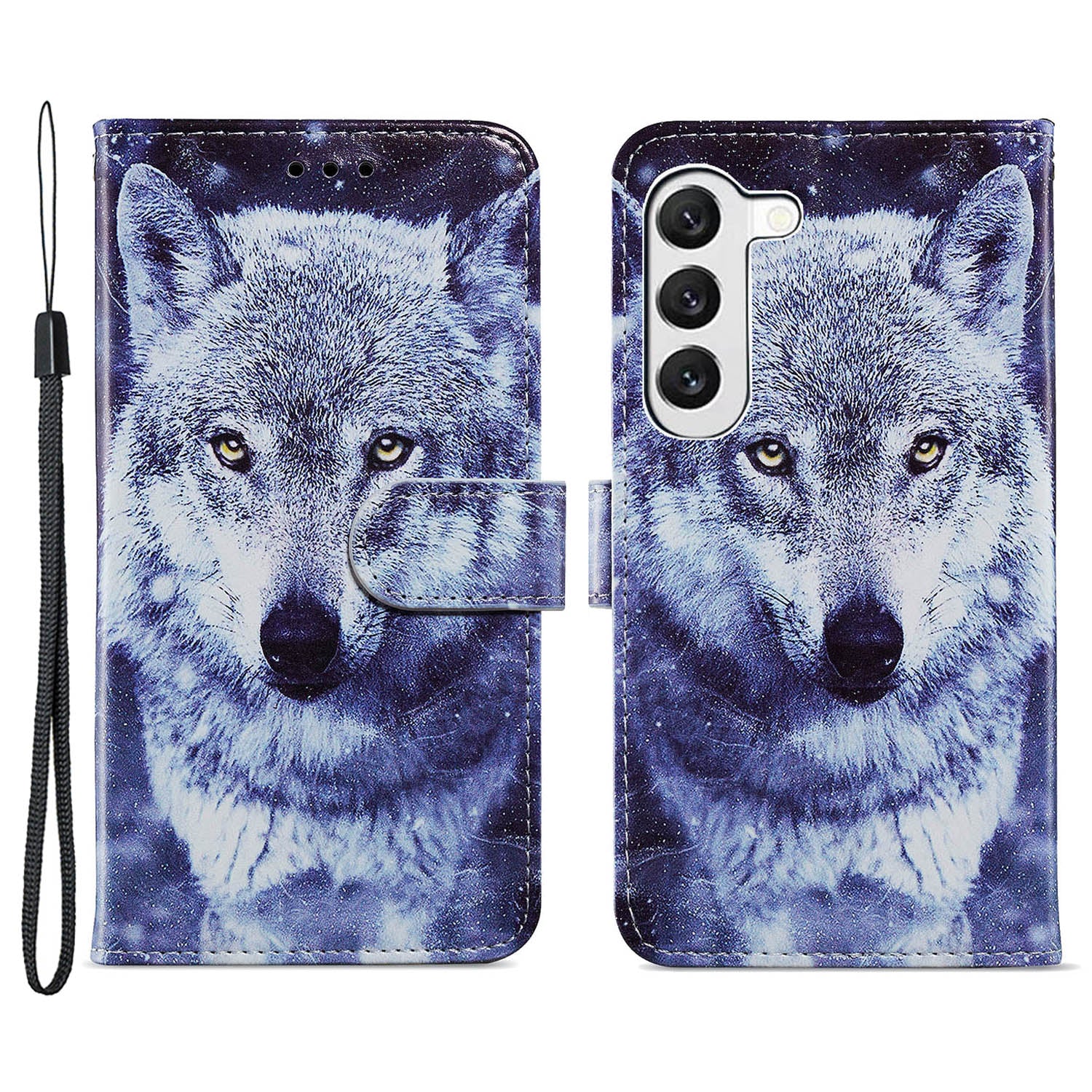 For Samsung Galaxy S23 Anti-fall PU Leather Cover Pattern Printing Wallet Stand Protective Phone Case with Strap For Samsung Galaxy S23 Anti-fall PU Leather Cover Pattern Printing Wallet Stand Protective Phone Case with Strap